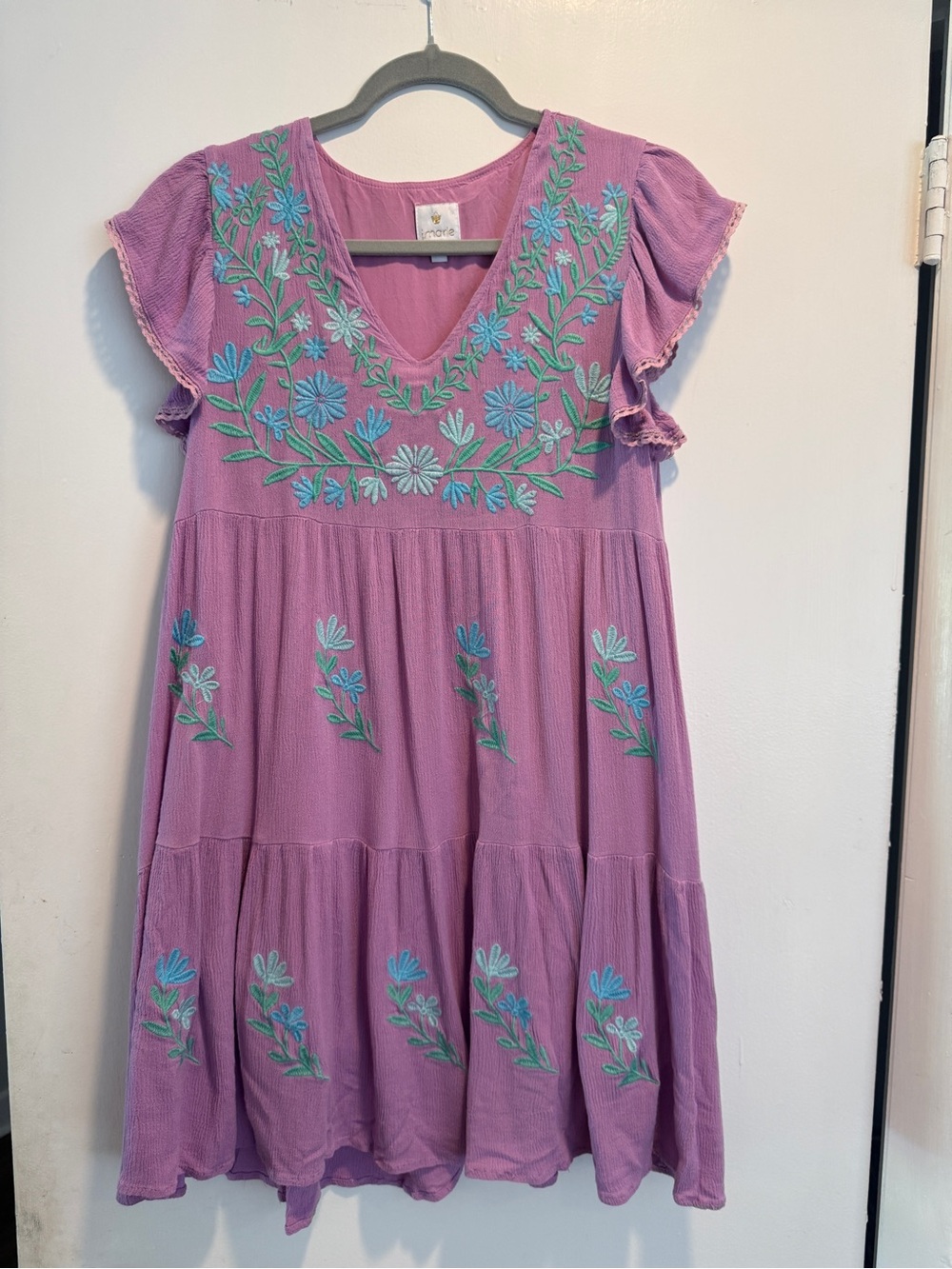 J.Marie Lavender Embroidered Dress